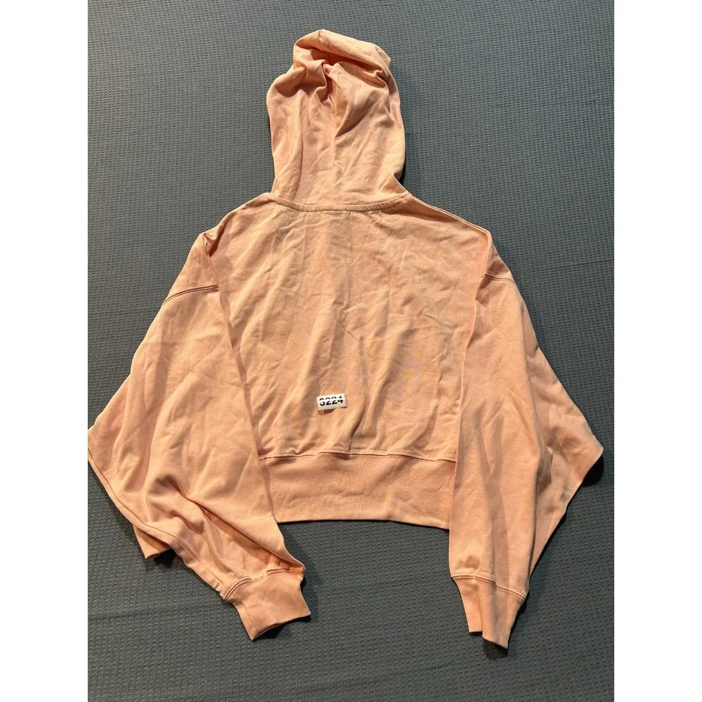 Nike Cropped Hoodie Women Sz XS Peach